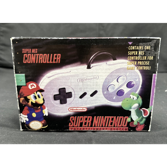 Vintage OEM Super Nintendo SNES Controller Gamepad Mario Yoshi Box No Manual - Picture 6 of 11